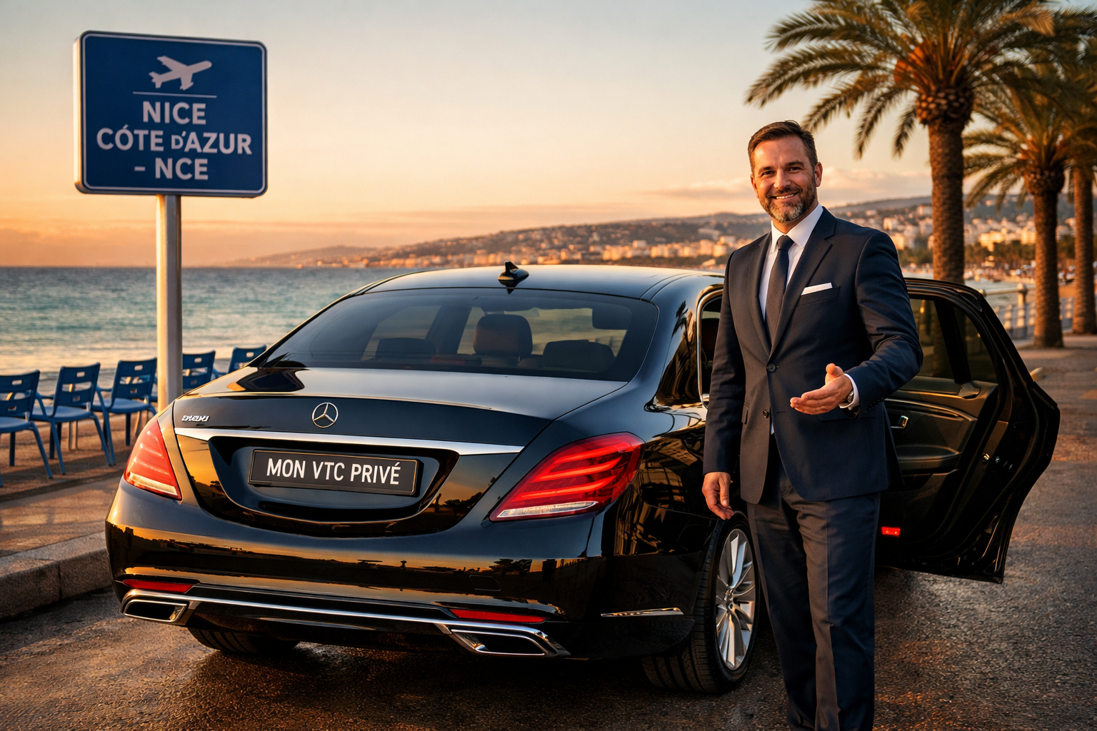 Chauffeur VTC Nice Promenade des Anglais